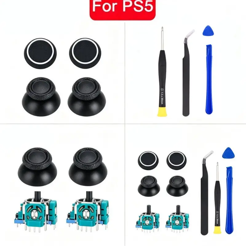 Replacement 3D Analog Stick for Ps5 Dualsense Controller, Repair Kit with Screwdriver, Essential Gaming Accessories, Easy Installation
