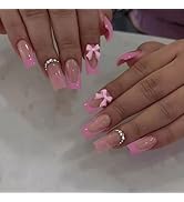 Red Press on Nails Short - Square Fake Nails with Leopard Print Design - French Tip False Nails Press ons - for Women Christmas Manicure 24Pcs