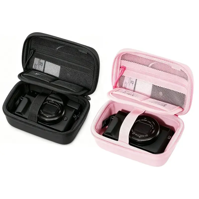 Waterproof Camera Case, Portable PU Leather Camera Storage Bag with Organizer Design, Travel Camera Holder for Outdoor Trips, Hiking, Air Travel & Photography Accessories