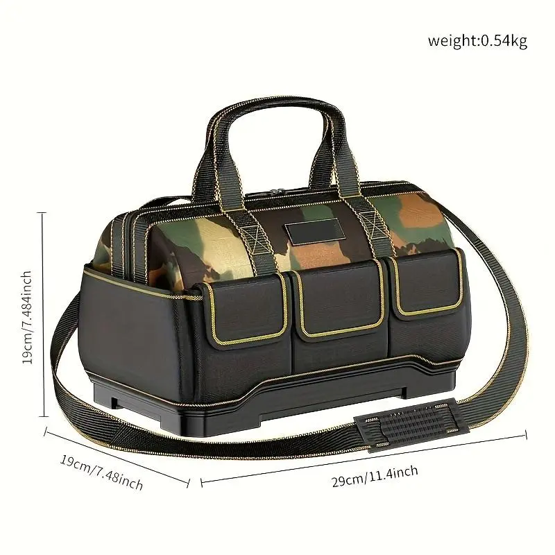 Local warehouse delivery 1pc Durable Canvas Electrician and Carpenter Tool Bag Portable, Multifunctional and Large Capacity Tool Storage Bag, Tool Bag Organizer, Garage Tool Storage