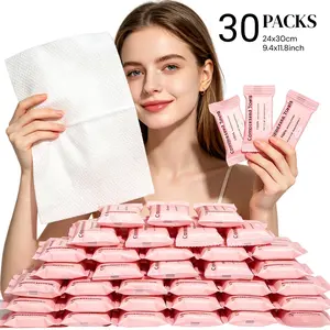Extra Large Compressed Towels,Disposable Towel Thicker(9.4" x11.8") 30/60/90 Bulk Set Disposable Compressed Washcloths for Travel & Camping, Soft Compressed Face Towels for Daily Use & Camping Essentials