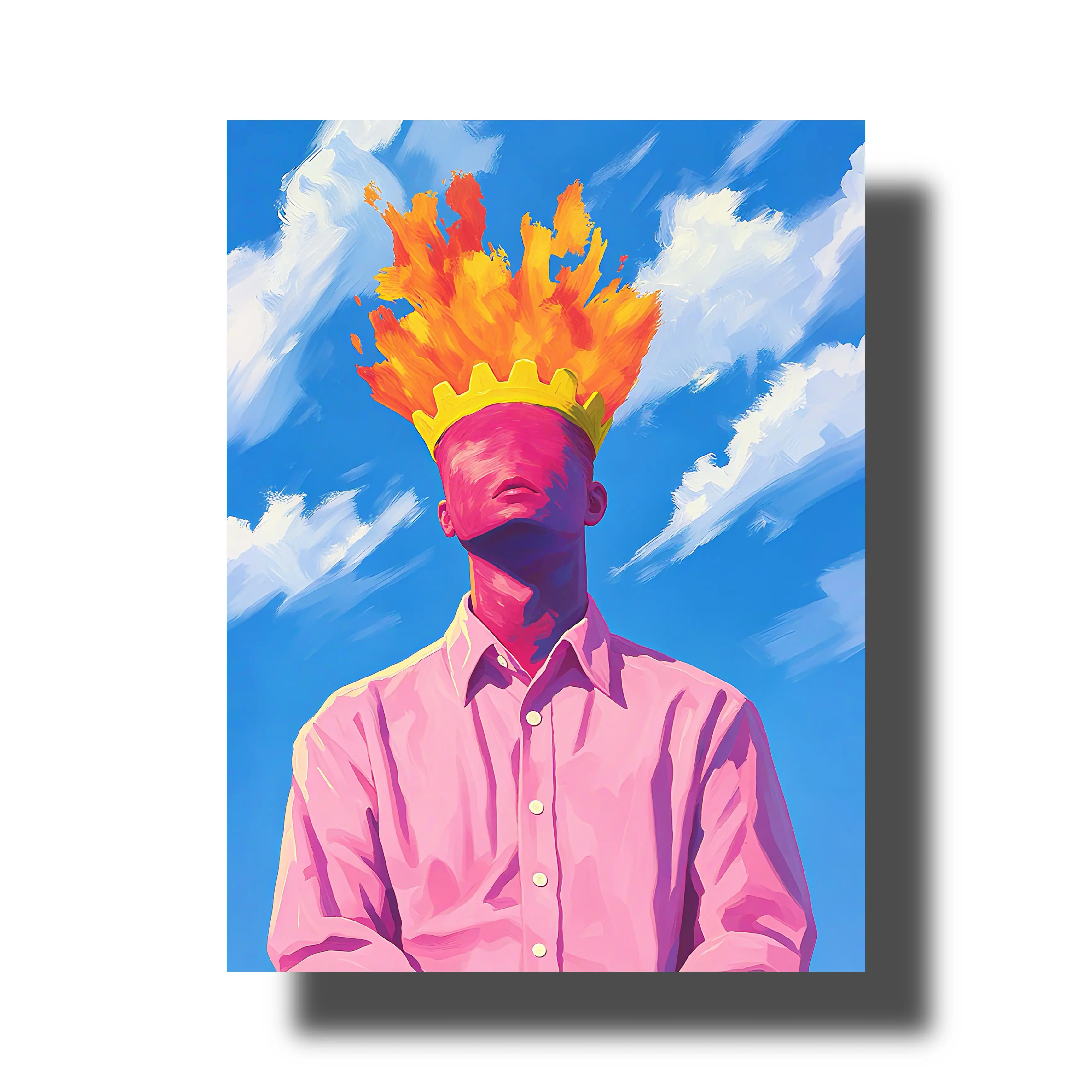 Crowned Man Paint by Numbers Kit - DIY Contemporary Surreal Portrait Painting for Toys & Hobbies, DIY Painting Supplies