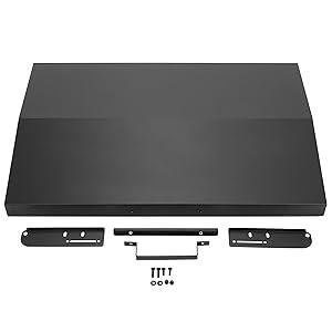 36 inch Hinged Lid Cover Compatible with Blackstone Griddle Grill Lid Hard Cover with Rear Grease Collection Powder Coated Black Household Items