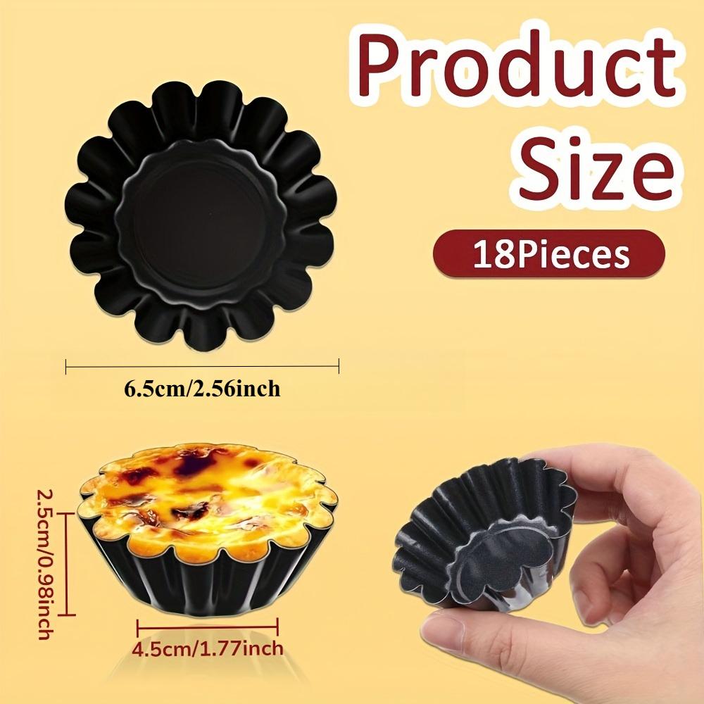 For Home Baking & Birthday Parties, Mini Dessert Baking Solution, Non-stick Carbon Steel Mini Tart Pans, Easy Release High Temp Resistant Durable, Effortlessly Handle Batch Mini Dessert Baking, 18 Pack For Home Baking & Birthday Parties, Mini Dessert Baking Solution, Non-stick Carbon Steel Mini Tart Pans, Easy Release High Temp Resistant Durable, Effortlessly Handle Batch Mini Dessert Baking, 18 Pack