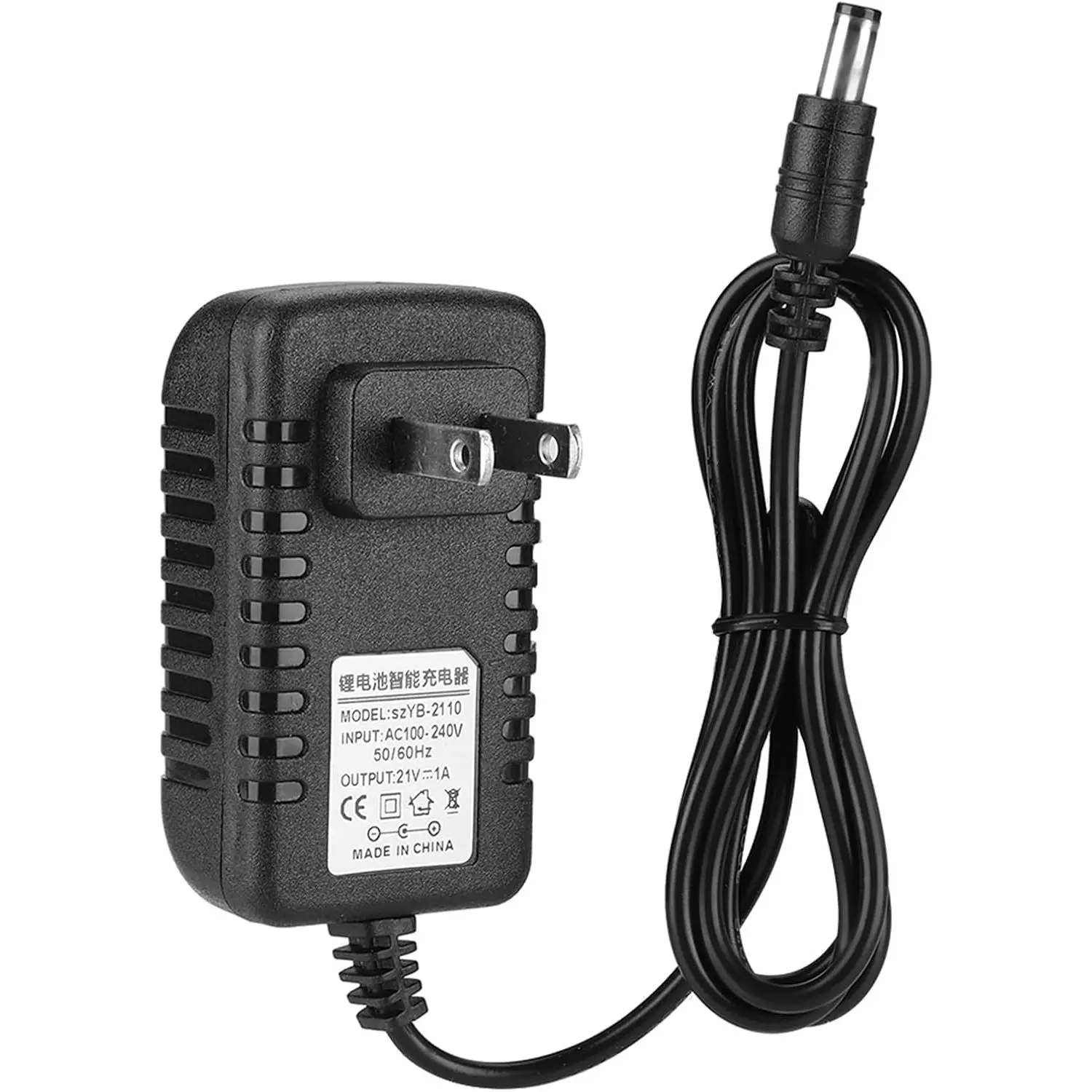 21V Lithium-Ion Battery Charger (US Plug) with Fire-PC Alloy, 1A/2.0Ah/4.0Ah Compatibility, 18V Wall Supply, 20V High-Energy Adapter for String Trimmer Tool (rcqx202000926, pl10w)