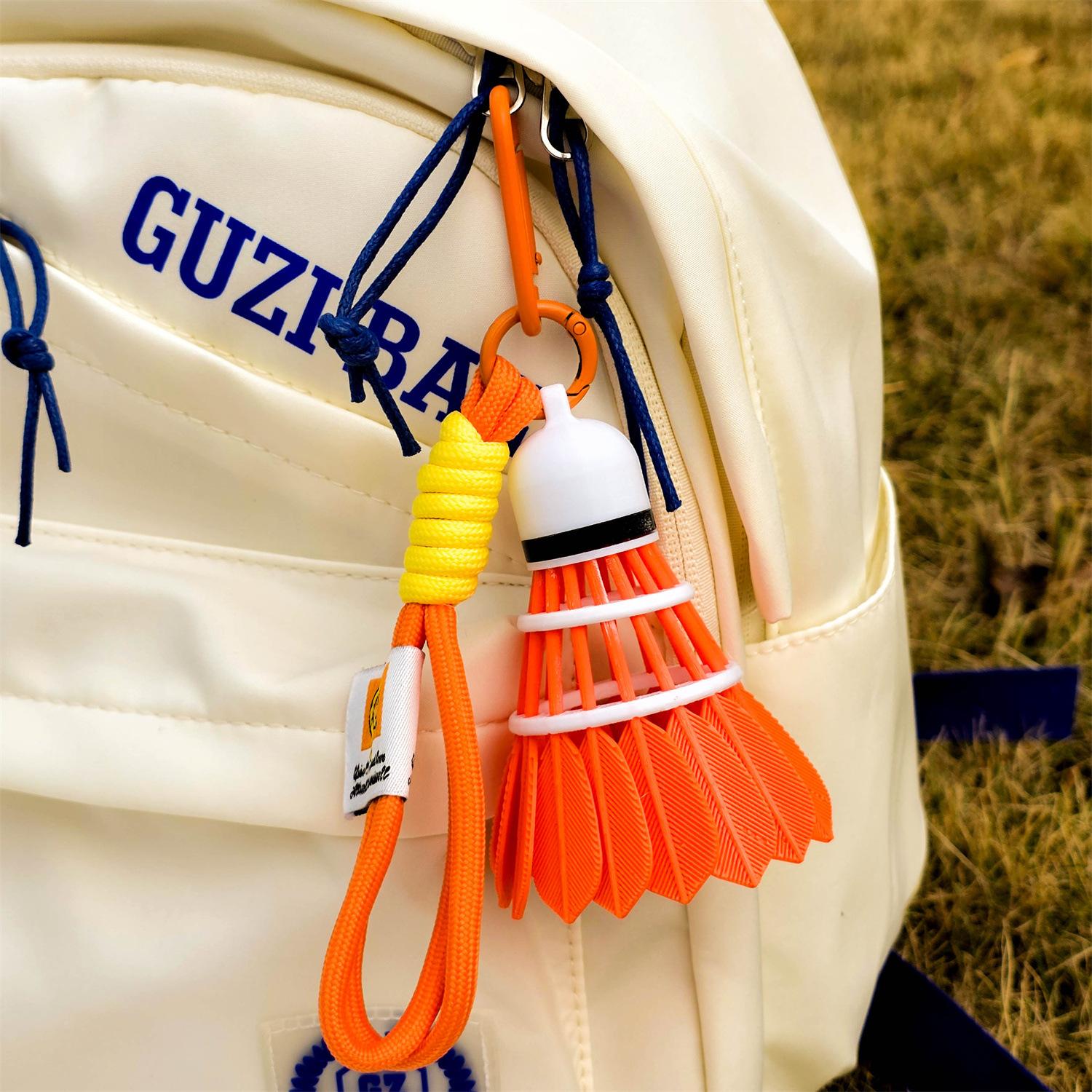 3D Printed Rainbow Badminton Charm, Daily Bag Pendant for Home & Outdoor Use