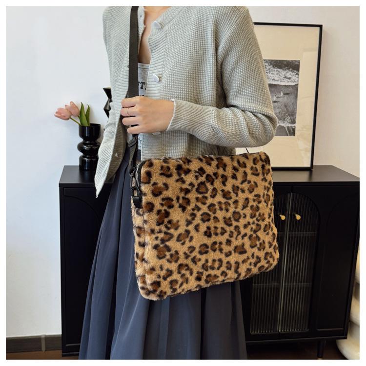 Leopard print Laptop Sleeve 11 13.3 13.6 14 15 15.6 Inch For Macbook Dell Huawei Samsung Xiaomi LG Shoulder Bag Tablet Pouch