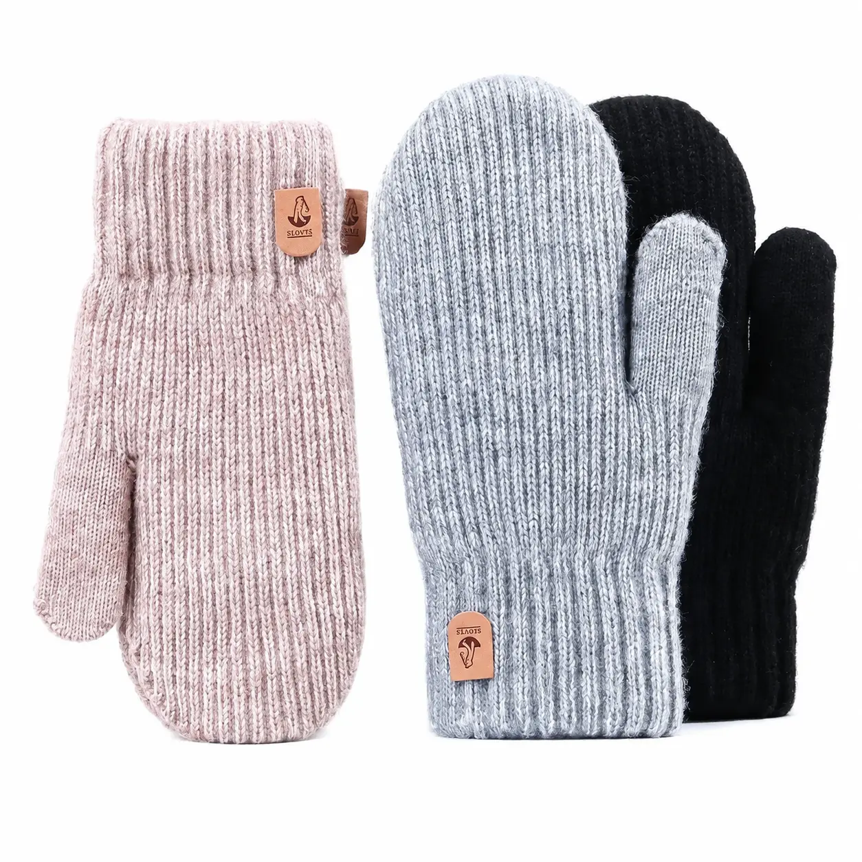 Warm Fleece-Lined Winter Mittens with Plush Lining and Full-Hand Coverage for Outdoor Activities, Cold Weather Commuting, and Seasonal Festive Events Including Holiday Markets and Snow Play