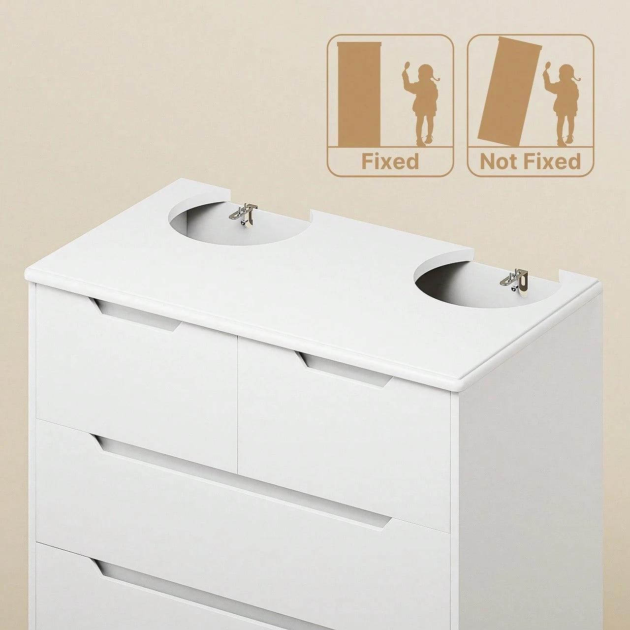 6 Drawer Dresser, Vanity De Maquillaje With Large Storage Furniture , Dresser For Bedroom With Embedded Handle, Tall Dresser And Organizer With Anti-Tripping, Wooden Dresser Cabinet For Office, Living Room, Entryway, Room Decor 6 Drawer Dresser, Vanity De Maquillaje With Large Storage Furniture , Dresser For Bedroom With Embedded Handle, Tall Dresser And Organizer With Anti-Tripping, Wooden Dresser Cabinet For Office, Living Room, Entryway, Room Decor