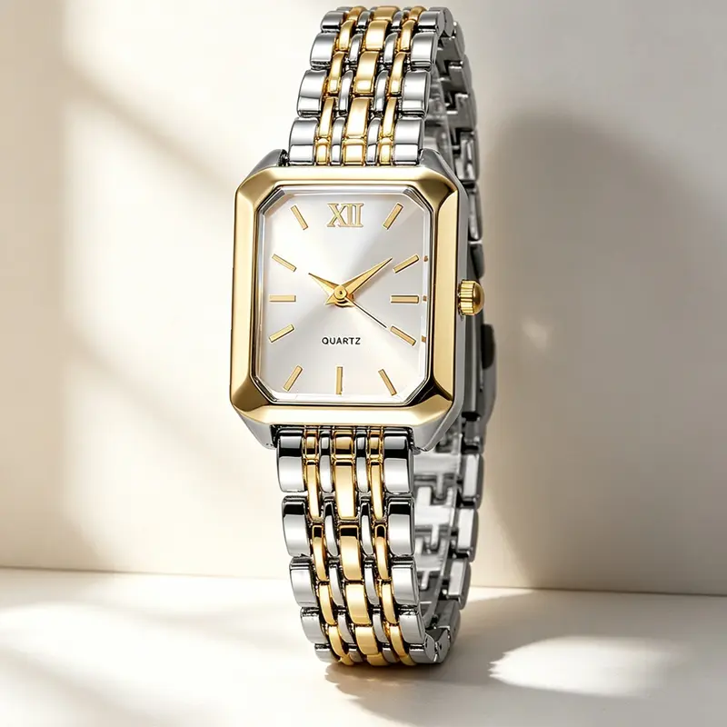 Elegant Square Quartz Watch, Dial, Stainless Steel Strap, Perfect Gift for Loved Ones, Durable and Precise Design, Versatile Daily Wear, Fashion Wristwatches