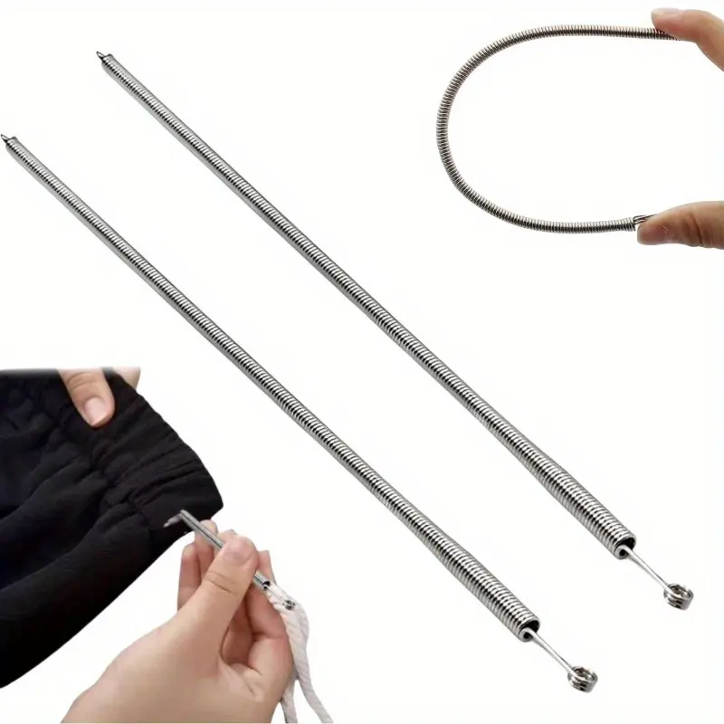 5pcs Elastic Band Threader/Puller Tool, Light Grey, Sewing DIY Needle for Waistband, Pant, Hoodies, Sweatpants, Drawstring Insertion