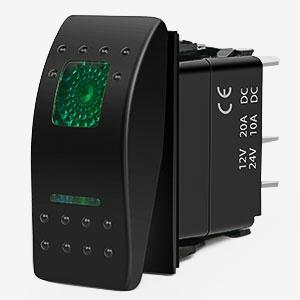 Nilight 5Gang Aluminum 5Pin ON/Off Green Rocker Switch Panel w/ 4.8 Amp Dual USB Charger Voltmeter Truck Car Caravan Rv Plug Nilight 5Gang Aluminum 5Pin ON/Off Green Rocker Switch Panel w/ 4.8 Amp Dual USB Charger Voltmeter Truck Car Caravan Rv Plug