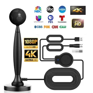 High Definition Indoor Digital TV Antenna, 360° Full Coverage, Supports Vhf/uhf/nbc Channels, Signal Amplifier, Easy Installation