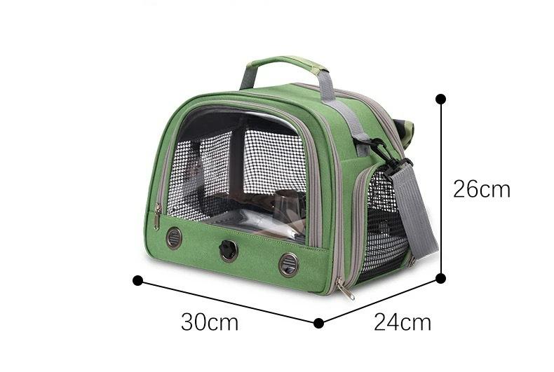 Parrot Bag, Bird Bag, Cross-Body Breathable Bird Walking Bag, Cockatiel Outing Portable Shoulder Transparent Bird Travel Bag Bird Carrier Backpack - Pet Travel Cage with Upgraded Tray and Standing Perches, Breathable & Portable, for Small Birds