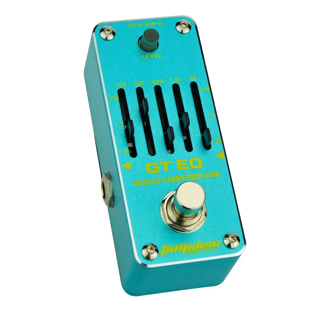 Aroma AEG-3GTEQ Analog 5-Band Guitar Equalizer, ±18dB Gain Range, 630Hz/1.6kHz/4kHz Frequency Controls with Volume Knob, True Bypass Compact Guitar Effects Pedal