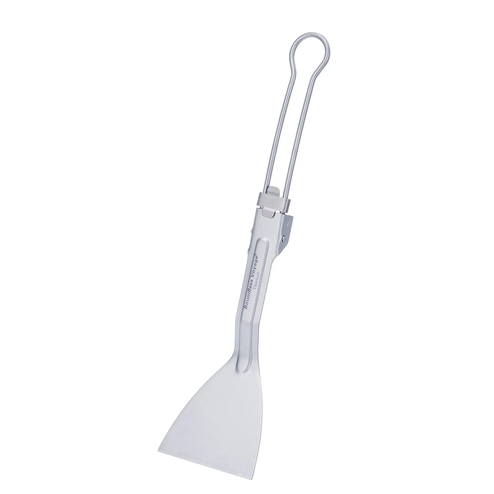 Boundless Voyage Pure Titanium Folding Mini Shovel, Lightweight Portable Cooking Pot Ladle Spoon, Outdoor Camping Utensil, Picnic Dining Tool
