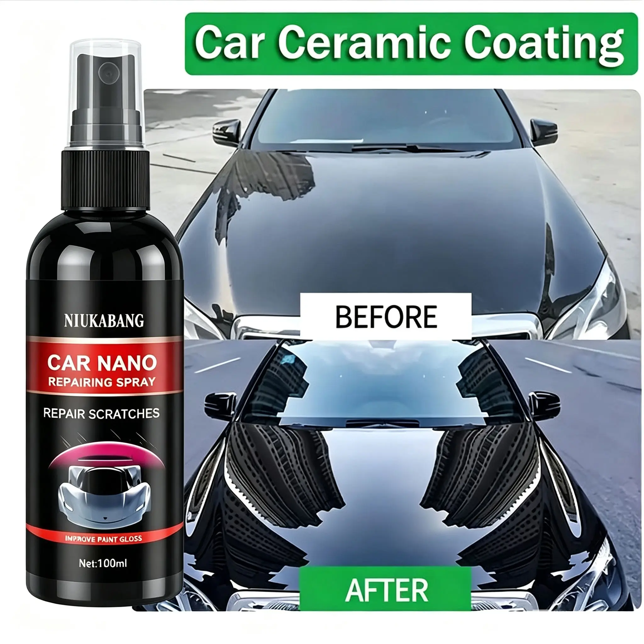 Nano Ceramic Coating Spray - Automotive Coating Spray Ultimate Car Paint Protection And Hydrophobic Glass Coating Water Repellent