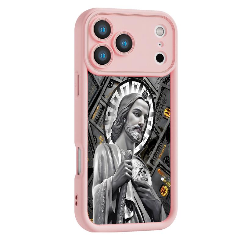 San Judas Tadeo Pattern Phone Case , Soft Silicone Tpu Protection and Shockproof For iPhone 17 16 15 Pro Max 14 16Pro 13 12 11 X Plus Air Mini 17e Money