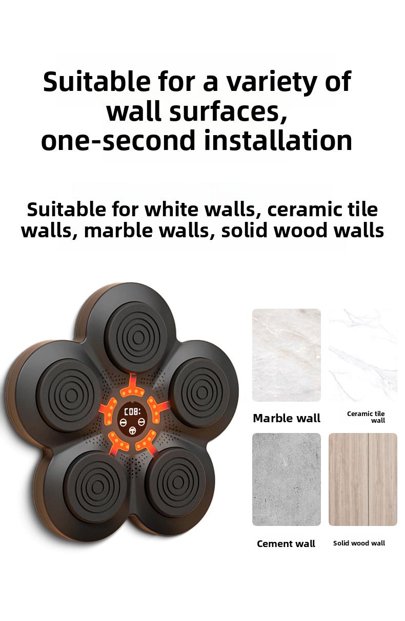 Smart Music Electronic Punching Bag Wall Target Home Boxing Trainer with Music for Kids Adults Fitness Training Punching Machine Equipment