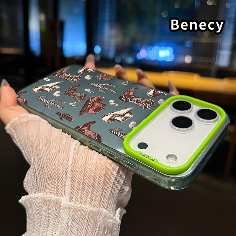 Phone Case for iPhone17 Pro Max 17 Air Western Cowboy Elements Pattern Full Body Protection Anti-Scratch PC Smartphone Cover Cellphone Protective