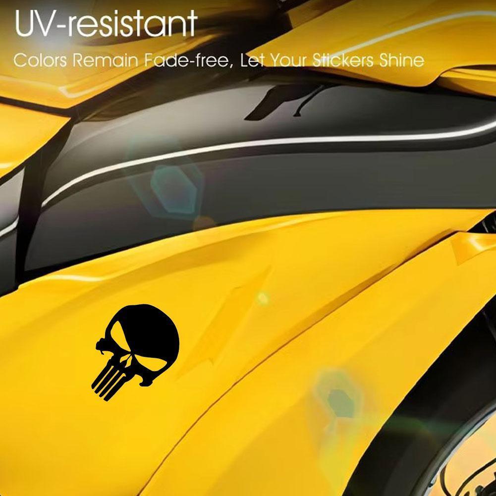 1pc Skull Head Motorcycle Glow Stickers Waterproof Moto Helmet Decoration Motorbike Fuel Tank Side Fairings Decal Accessories