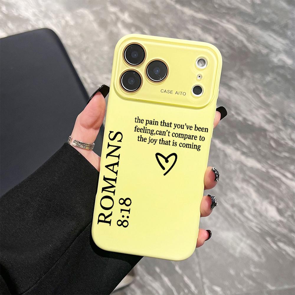 Religious Scripture Phone Case, Inspirational Style, for compatible with iPhone 17/17pro/17promax/17Air/iphone16/16pro/16plus/16promax/15/15promax/15pro/11/12/13/14promax/12mini/13mini/11pro/11promax/12pro/12promax/13pro/13promax/14pro/14promax, Romans 81