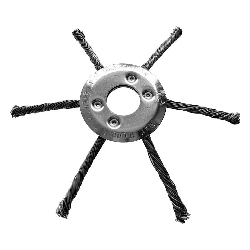 8inch Lawnmower wire brush head for weeding and garden maintenance, 8inch twisted wire brush head, wire wheel universal garden accessory for lawn care and weeding tasks