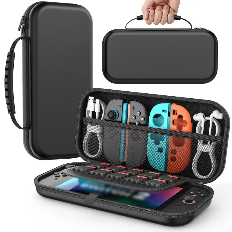 Nintendo Switch 2 Storage Bag, Hard Shell Travel Case, Holds 10 Game Cartridges & Accessories, Protective Gear