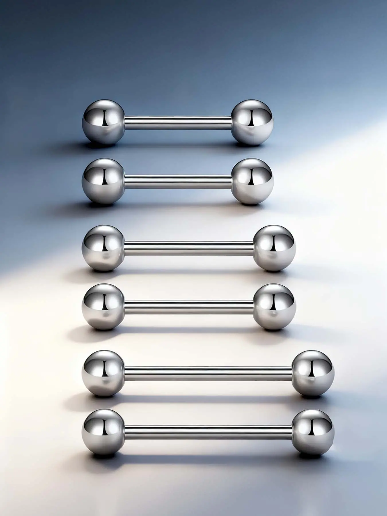 3 Pairs 14G Stainless Steel Male Thread Tongue Piercing Body Industrial Piercing Barbell Helix Cartilage Ear Piercing Retainer Body Jewellery Tongue Piercing Jewelry 12 Mm 14 Mm 16 Mm