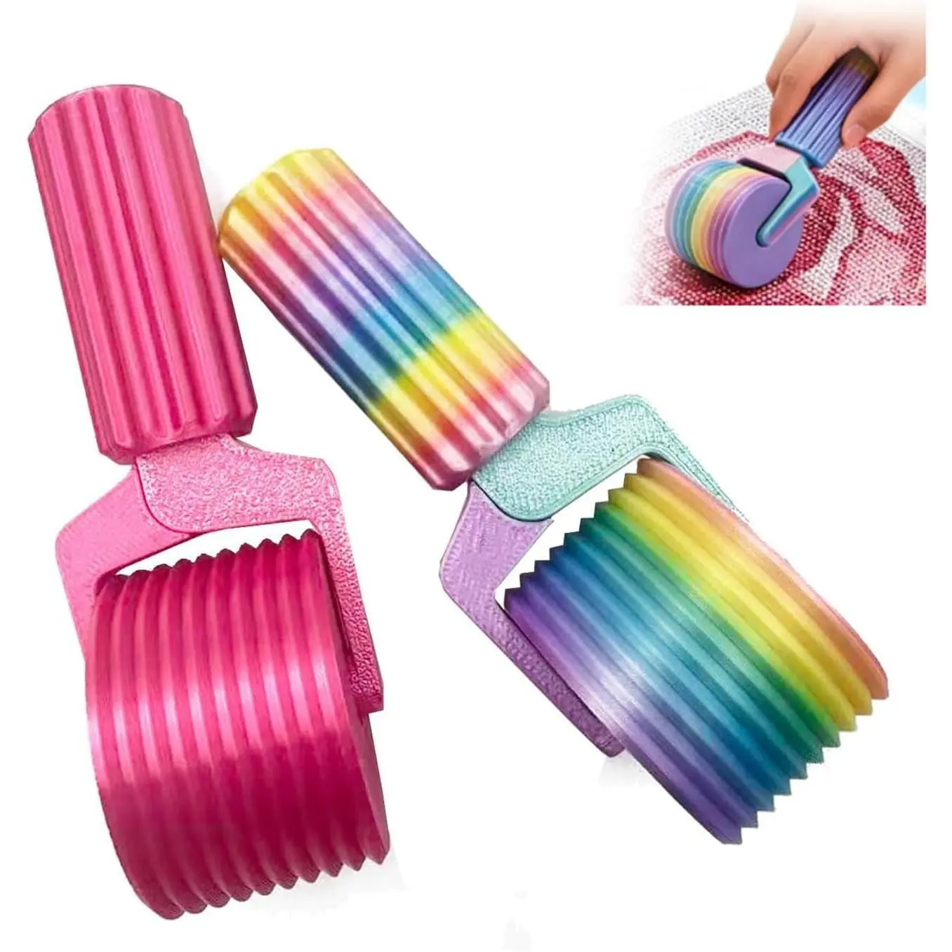 2 count  Painting Roller Tool,  Art Roller-Essential DIY Craft Tool for Rhinestone Embroidery, Easy-Grip Hand Roller, Detachable  Painting Tools and Accessories