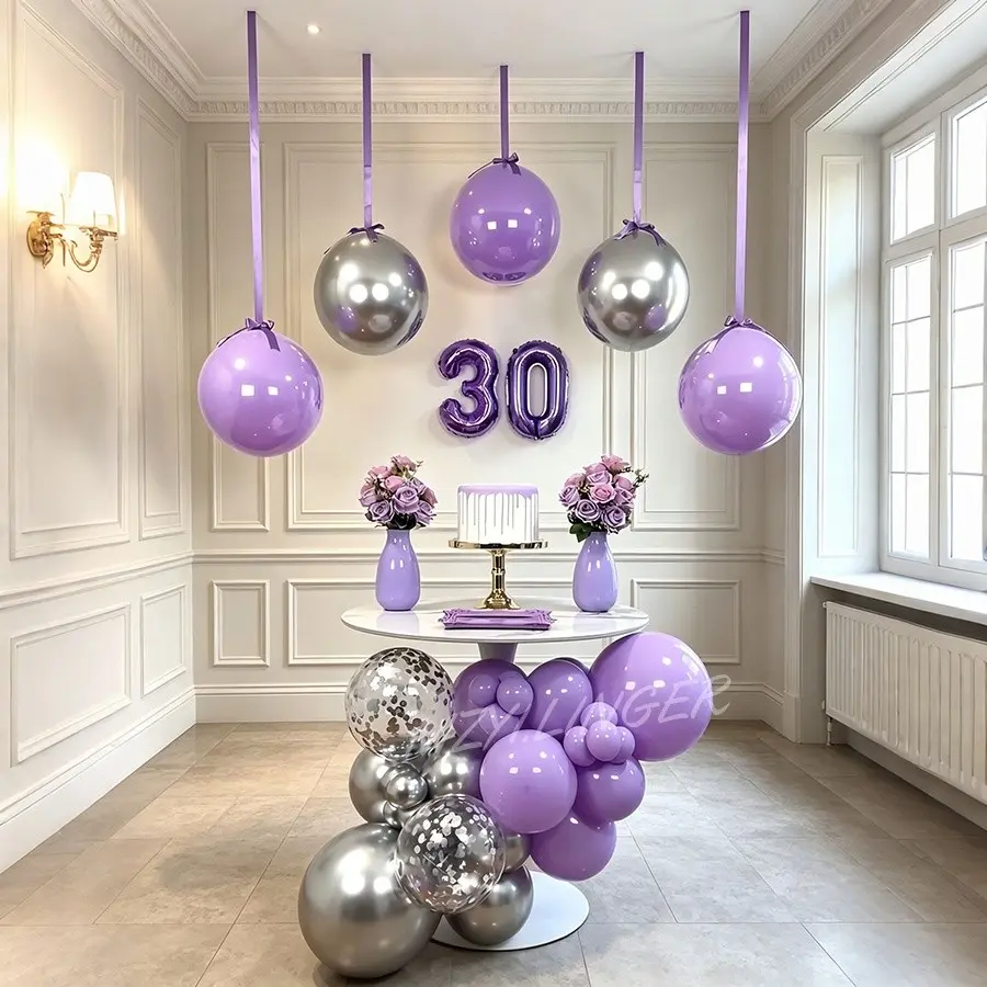 16 Inch Number Silver Color Balloon Set, Silver 4D Sphere, Perfect for Birthday Parties, Theme Events, Anniversary Celebrations, Metallic Balloons