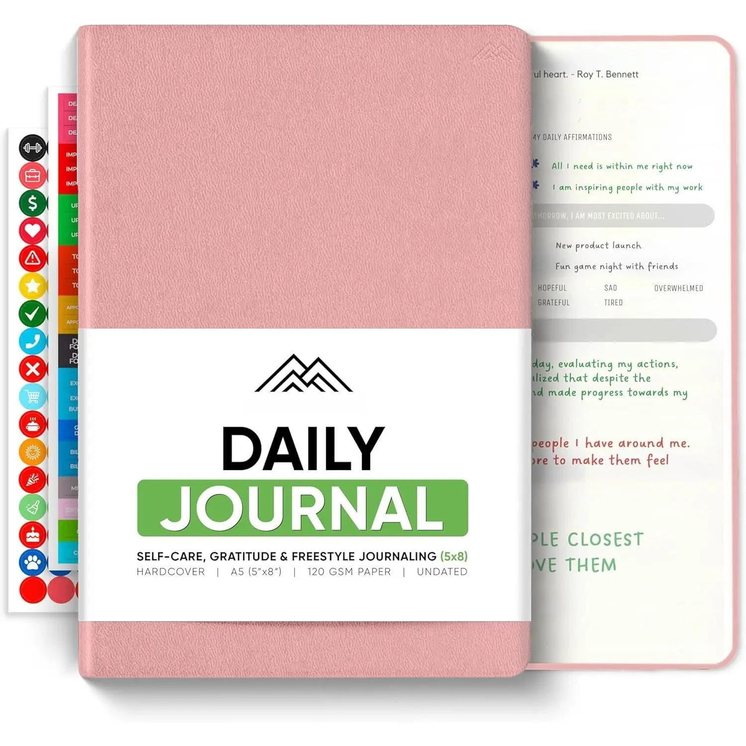 Daily Journal for Men & Women - Gratitude, Manifestation & Guided Journal with Prompts for Personal Growth (A5, ) -