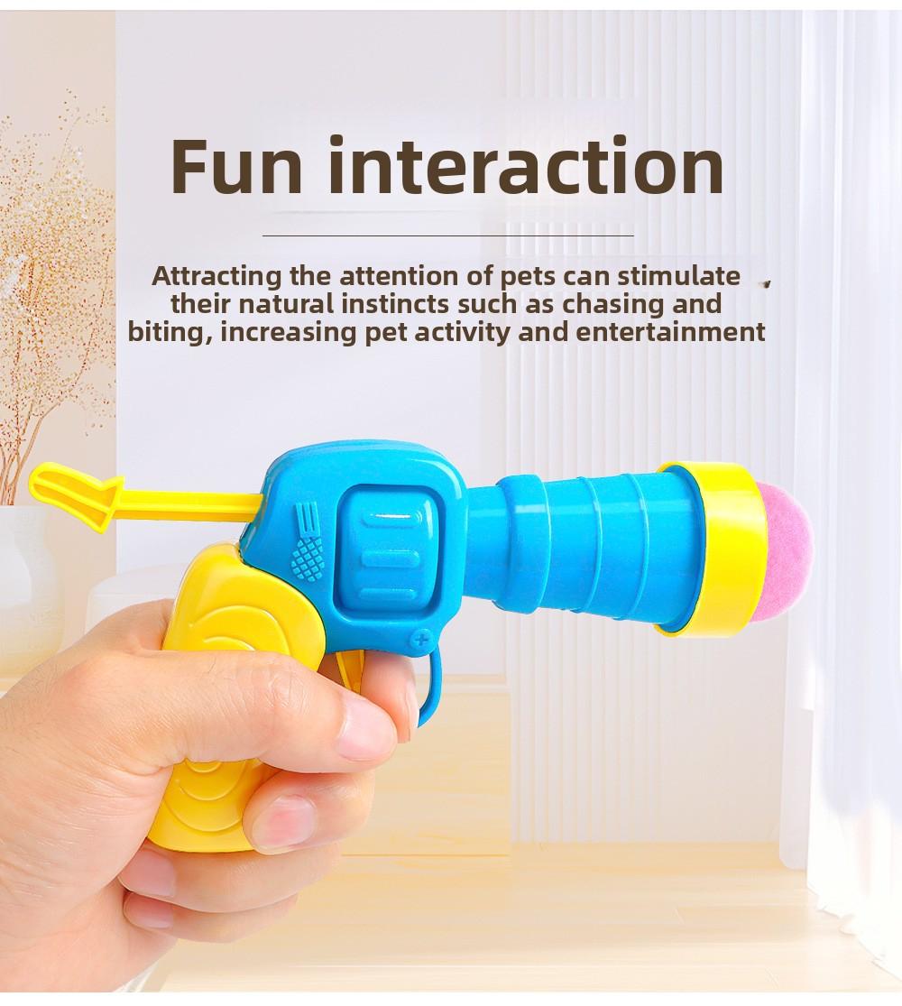 Cat Ball Shooter Toy - Fluffy & Bouncy Refill Balls, Safe Chewable Interactive Launcher for Cats, Easy Indoor Play & Exercise silicone feeder shaped harness retractable leashes jumping Adjustable Stainless Steel Martingale Collar LED filter