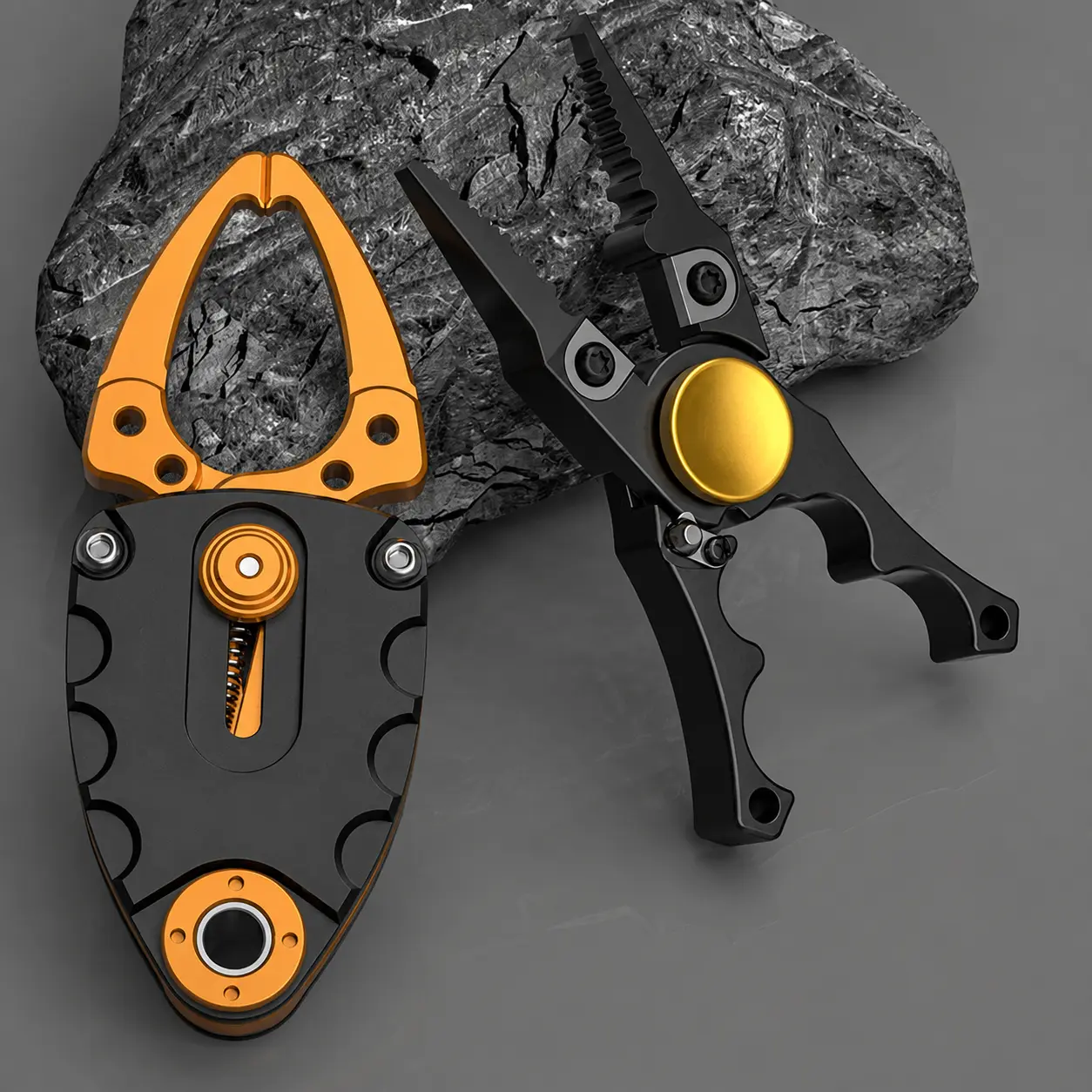 Compact Aluminum Fishing Pliers Set for Anglers – Multi-Functional Mini Landing Tool, Hook Remover, Line Cutter, and Lure Tying Aid for Freshwater and Saltwater Fishing