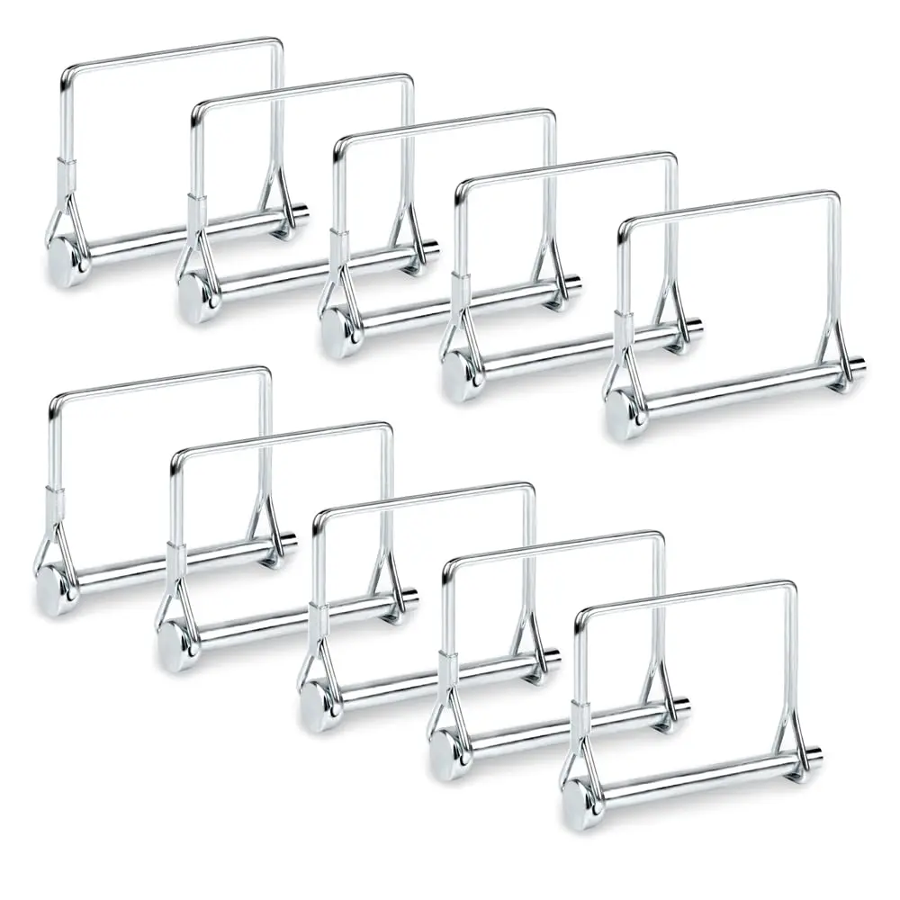 20 PCS Square Pto Pin Shaft Locking Pin 1/4 pin Hitch pin Wire Lock Pin Safety Coupler Pin 1/4" x 2-3/4"for PTO,Farm,Lawn,Hitches,and