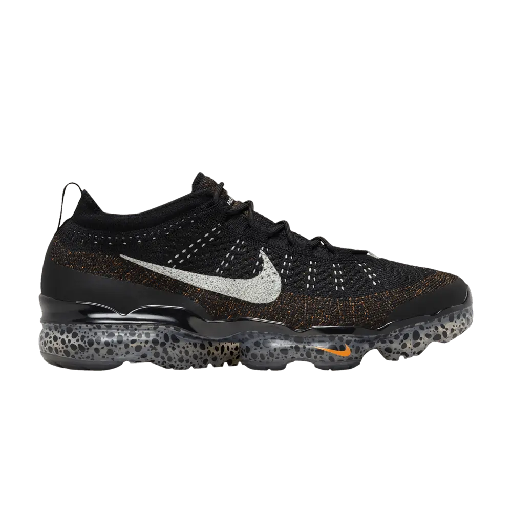Nike Men's Air VaporMax 2023 Flyknit 'Electric Pack' (Unisex) Black/Light Silver/Black/Total Orange lifestyle casual shoes FZ2519 001