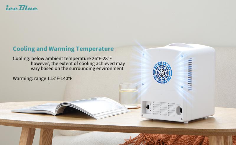 Mini Fridge 4L/6 Can Portable Cooler & Warmer for Skincare, Car, Home