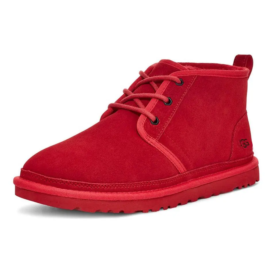 UGG Samba Red Suede Women's Ankle Snow Boots with Fleece Lining Verifiable, with credentials and supporting global authentication