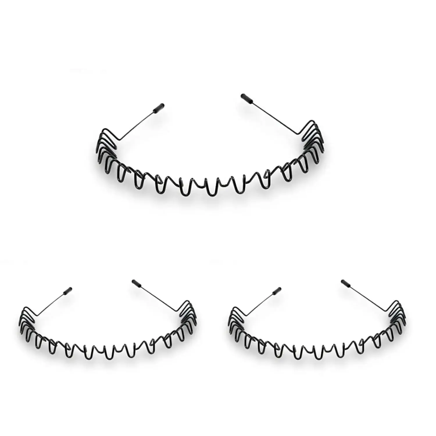 Hairband,3PCS Headbands for women, Men's Hair Band Wavy Wired Zigzag Spring  Fashion Headwear, Men's Hoop Clips Accessories