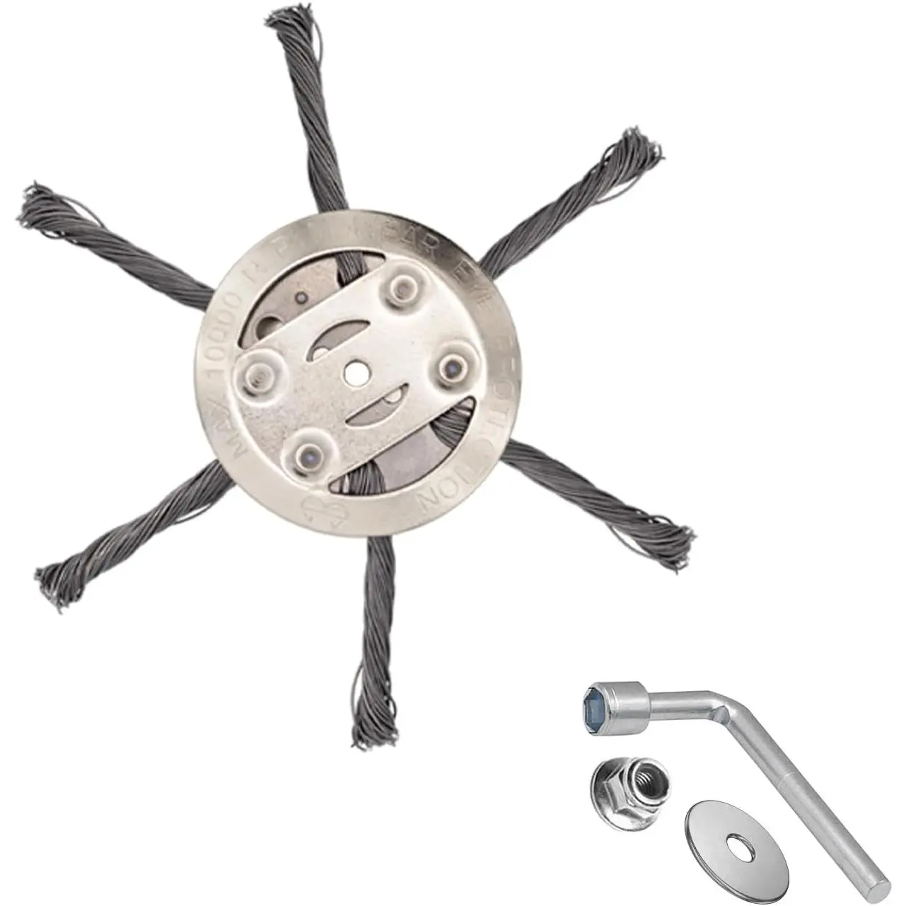 6" Wire Grass Trimmer Head with 6 Blades| Brush Weed,Weed Remover Tool Lawn Mower Tray Head