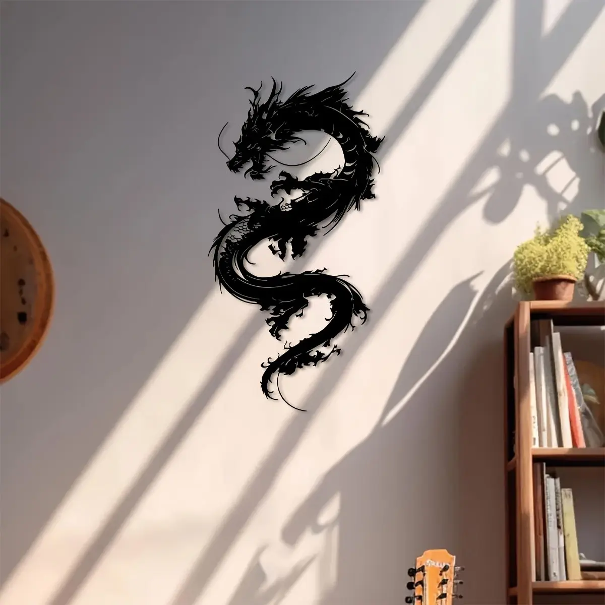 Eastern Dragon Wall Hanging Decoration, 40.01*20.8cm Metal Sculpture, Home Garden Balcony Decor, Aesthetic Wall Decor, Gift for Weddings, Mother's Day, Easter, Christmas