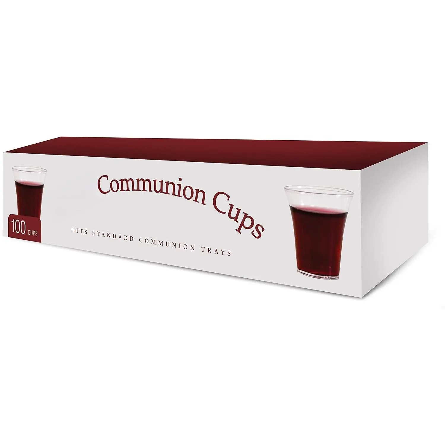 Communion Cups - Disposable Plastic 100 per box - Fits Standard Holy Communion Trays