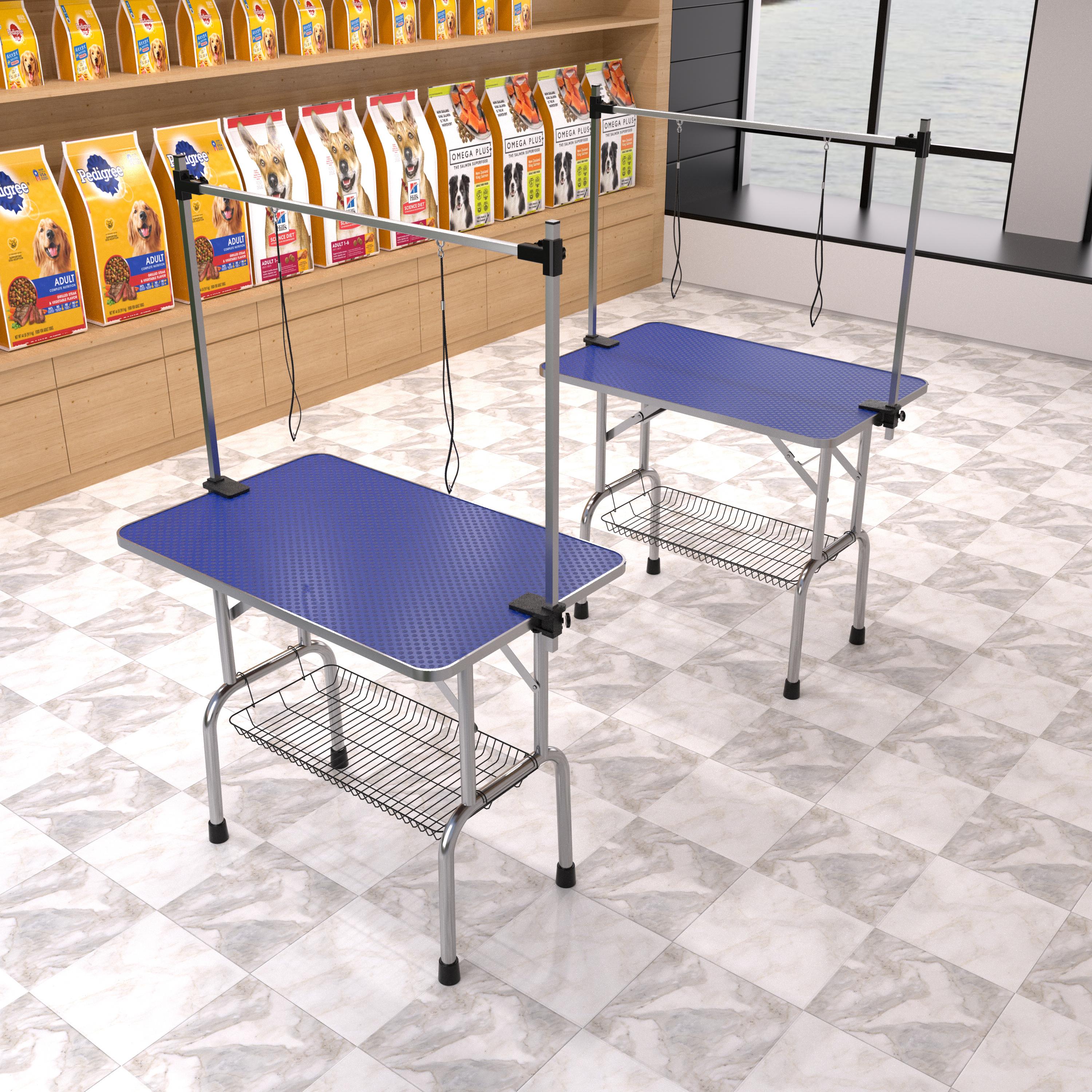 ARCH Large Grooming Table for Pet Dog and Cat with Adjustable Arm and Clamps Large Heavy Duty Animal grooming table, 42''/Blue WL ARCH Large Grooming Table for Pet Dog and Cat with Adjustable Arm and Clamps Large Heavy Duty Animal grooming table, 42''/Blue WL