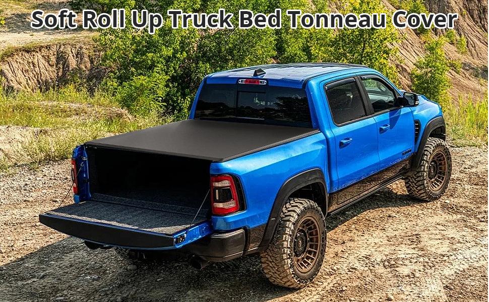 GARVEE Soft Roll Up Tonneau Covers: Waterproof Protection and Easy Installation for Ford F150, Maverick, Ranger, Honda Ridgeline, and Chevrolet Colorado with 5ft to 6.1ft Beds.