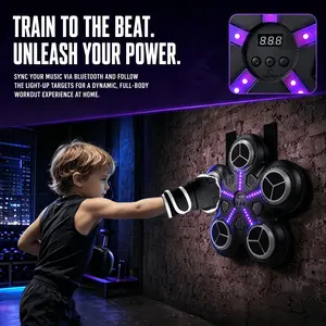 Bluetooth-compatible Smart Music Boxing Machine, Fitness Stress Relief, Reaction Training, Wall-Mounted, Bluetooth-compatible Music, Force Feedback, Ages 3+, Home Use, Gift Idea