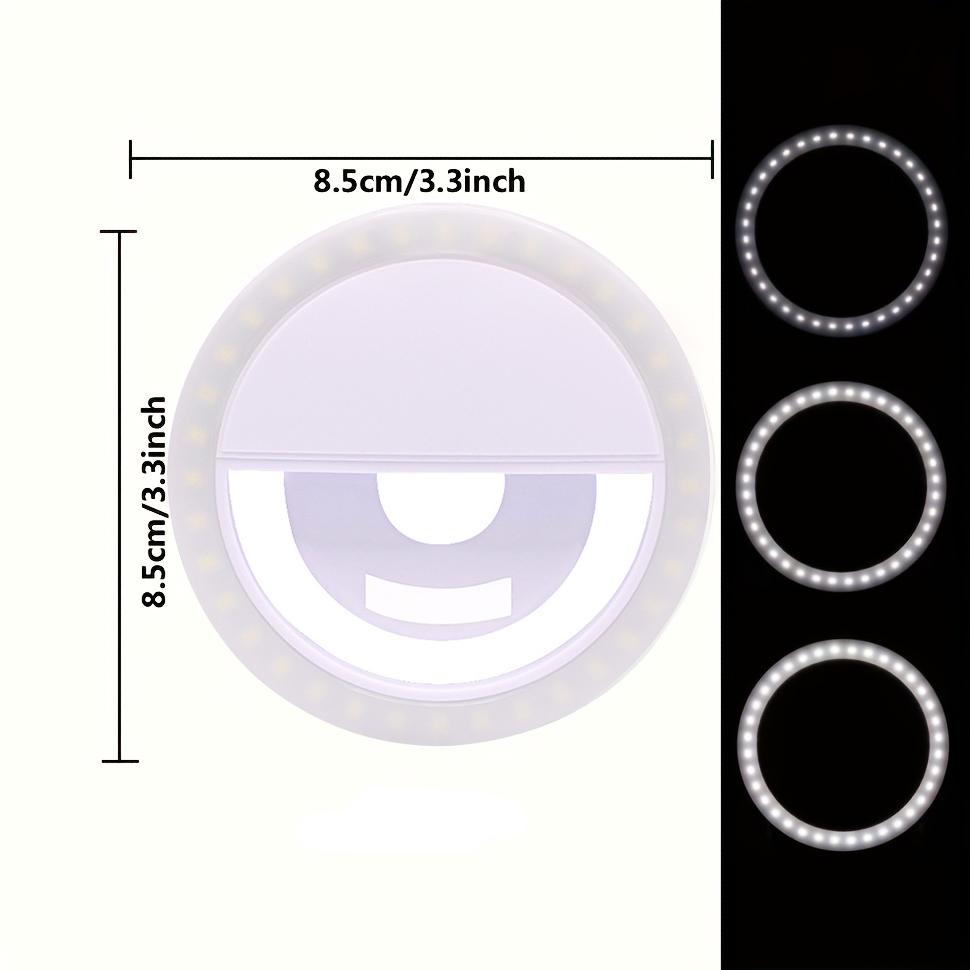 USB Rechargeable Selfie Ring Light, 36-LED Portable Selfie Light, Photoshoot Light, Night Selfie Enhancing Light for Phone Photography, Selfie Accessories, Gifts For Girlfriend Cellphone, Selfie LED Lights