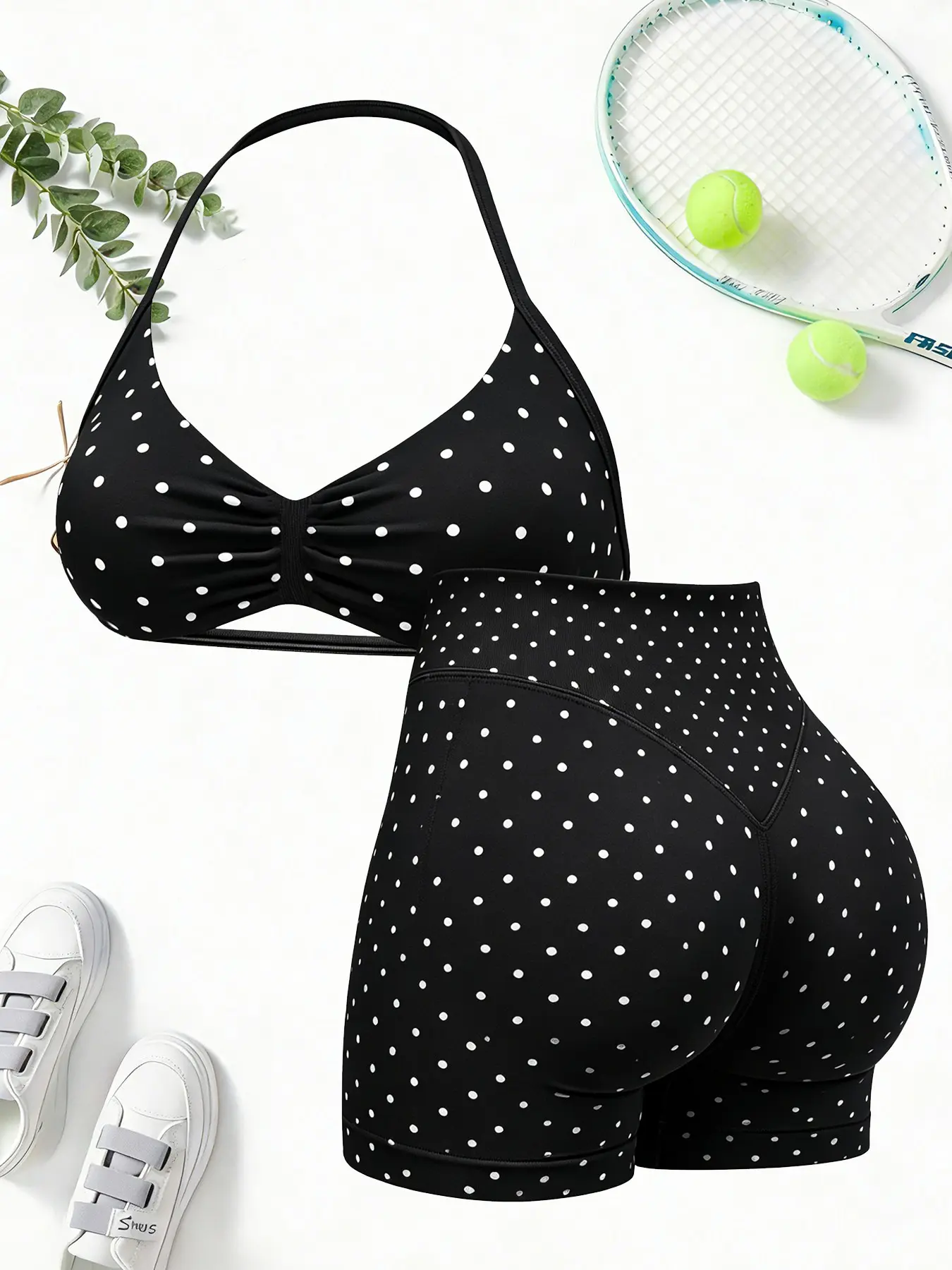 Women's Seamless Yoga Set, Gym Shorts & Sports Bra 2-Piece Workout, Fitness Sportswear Set, Exercise Clothing Set, High-Waisted Fitness Clothing for Women