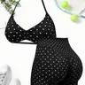 【Black Friday】Women's Seamless 2-Piece Set, High-Waisted Shorts & Halter Neck Sports Bra, Workout Outfit, Sportswear for Yoga and Fitness, Activewear for Women