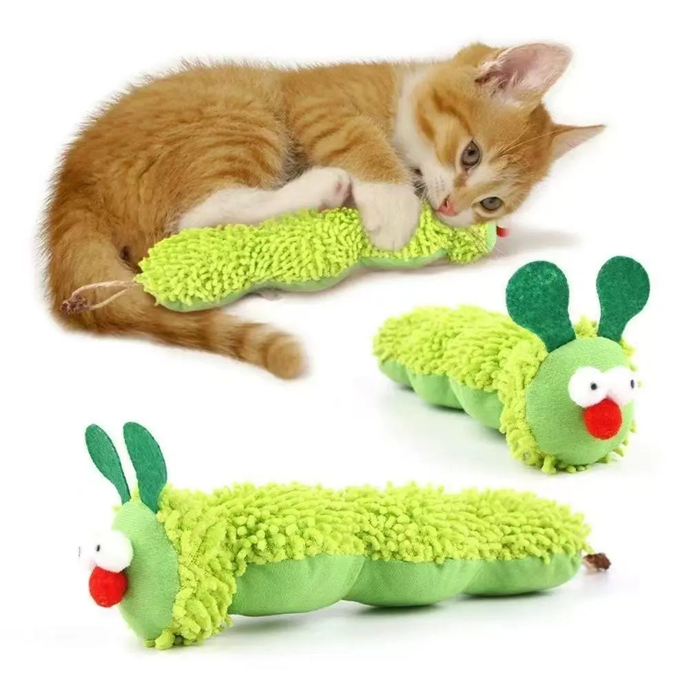 Caterpillar Shaped Cat Toy, 1 Count Interactive Plush Caterpillar Toy, Soft Fabric Pillow, Exciting Toy for All Varieties and Sizes