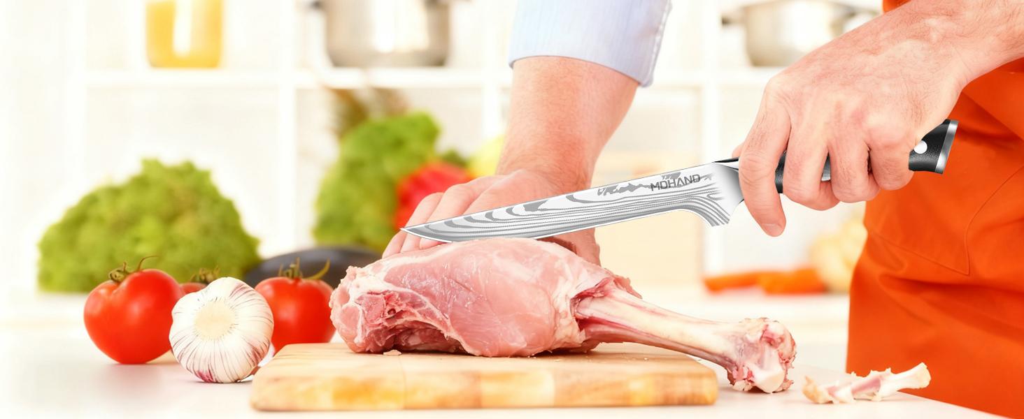 18PCS Kitchen Knife Set, Professional Chef Knife Set with Roll Bag, High Carbon Stainless Steel Japanese Knives, Full Tang Pakkawood Handle, Ultra Sharp